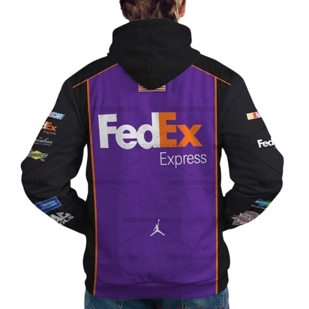 Denny Hamlin Nascar Racing 2007 Fedex Express Uniform All Over Print Hoodie