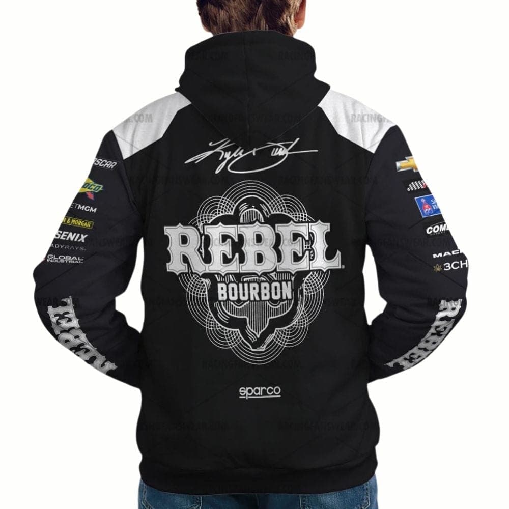 Kyle Busch Nascar Racing 2024 Rebel Bourbon Uniform All-over Print Hoodie