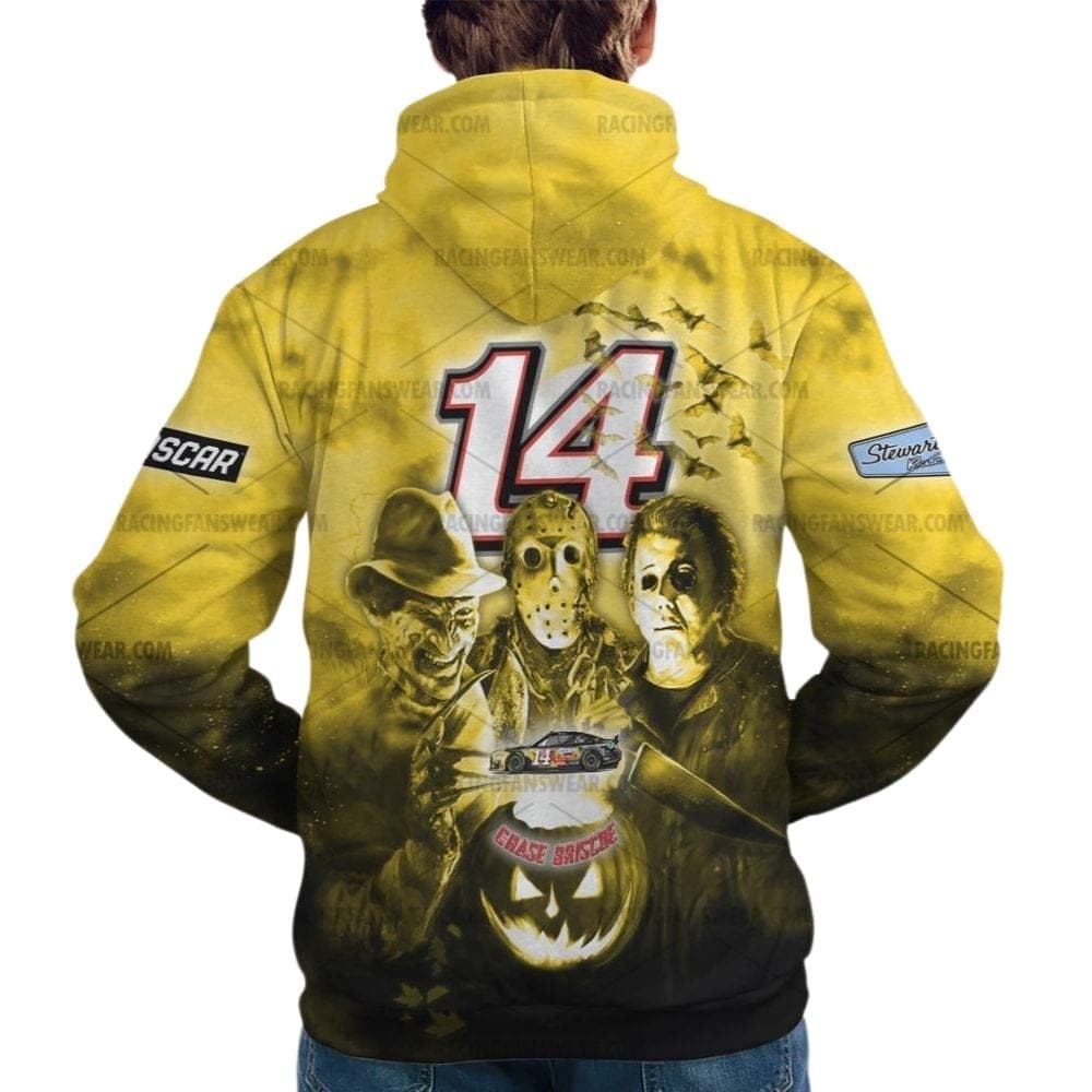 Chase Briscoe Nascar Racing With Michael Myers Friends Horror Halloween All Over Print Hoodie