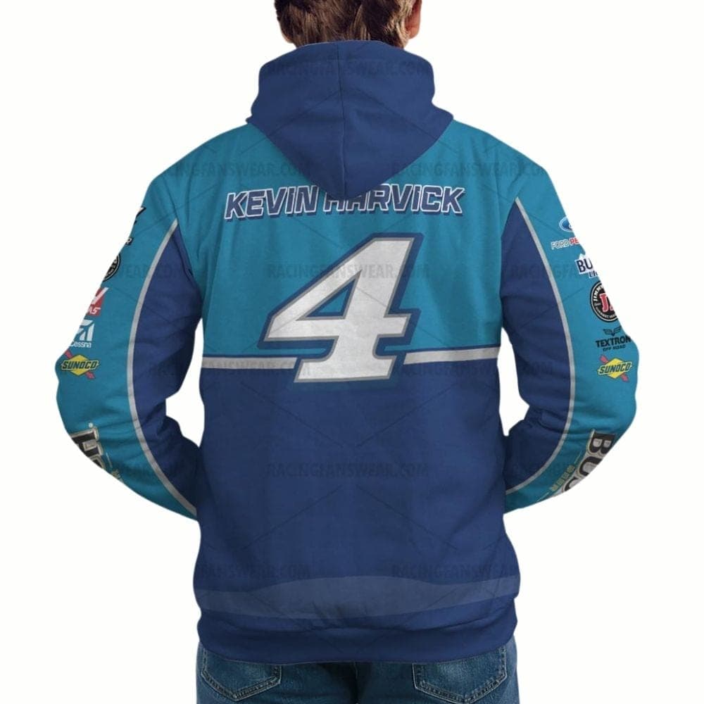 Kevin Harvick Nascar Busch Beer Ford Jimmy John's Racing Uniform All-over Print Hoodie
