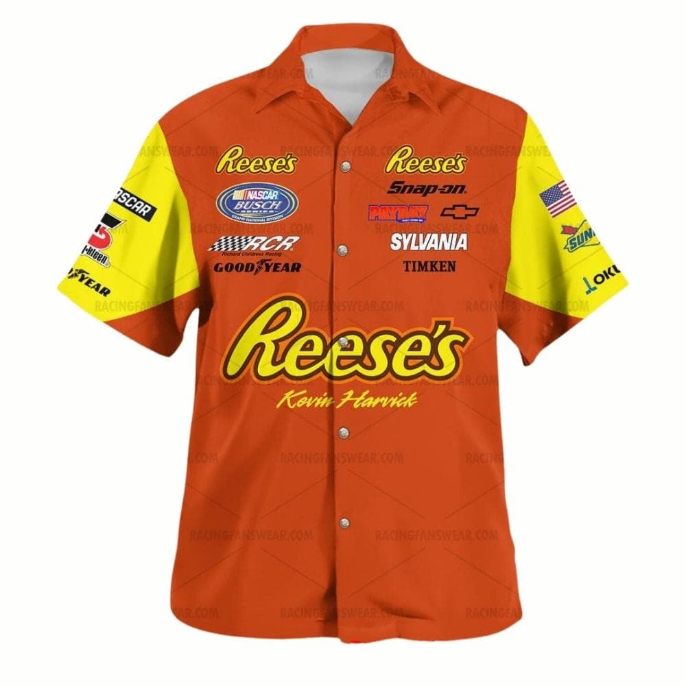 Kevin Harvick Nascar Reese's Racing Uniform Hawaiian Shirt