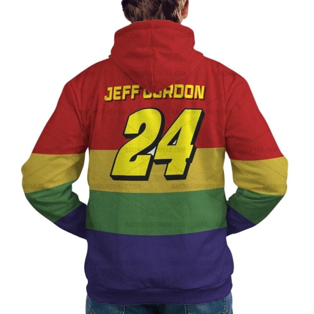 Jeff Gordon Nascar Racing Dupont Automotive Finishes All Over Print Hoodie