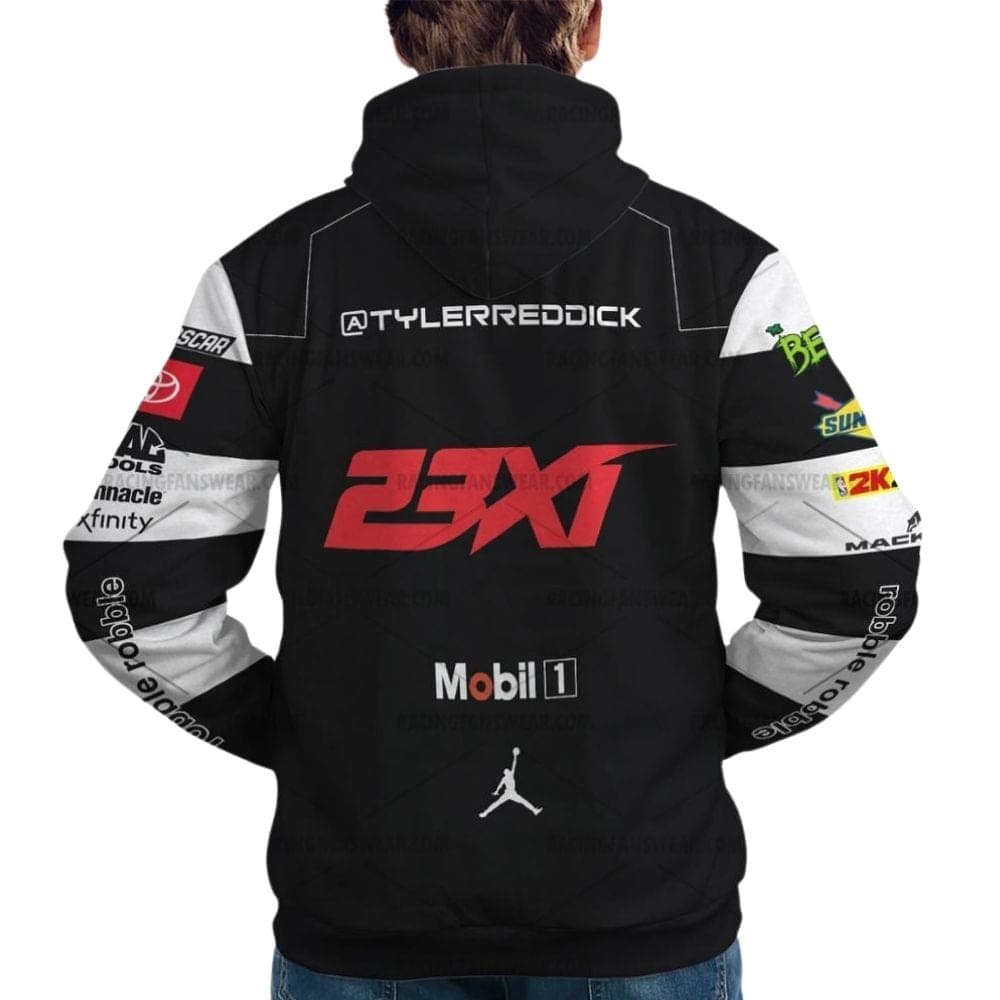 Tyler Reddick Nascar Racing 2024 Mobil 1 Toyota Uniform All Over Print Hoodie