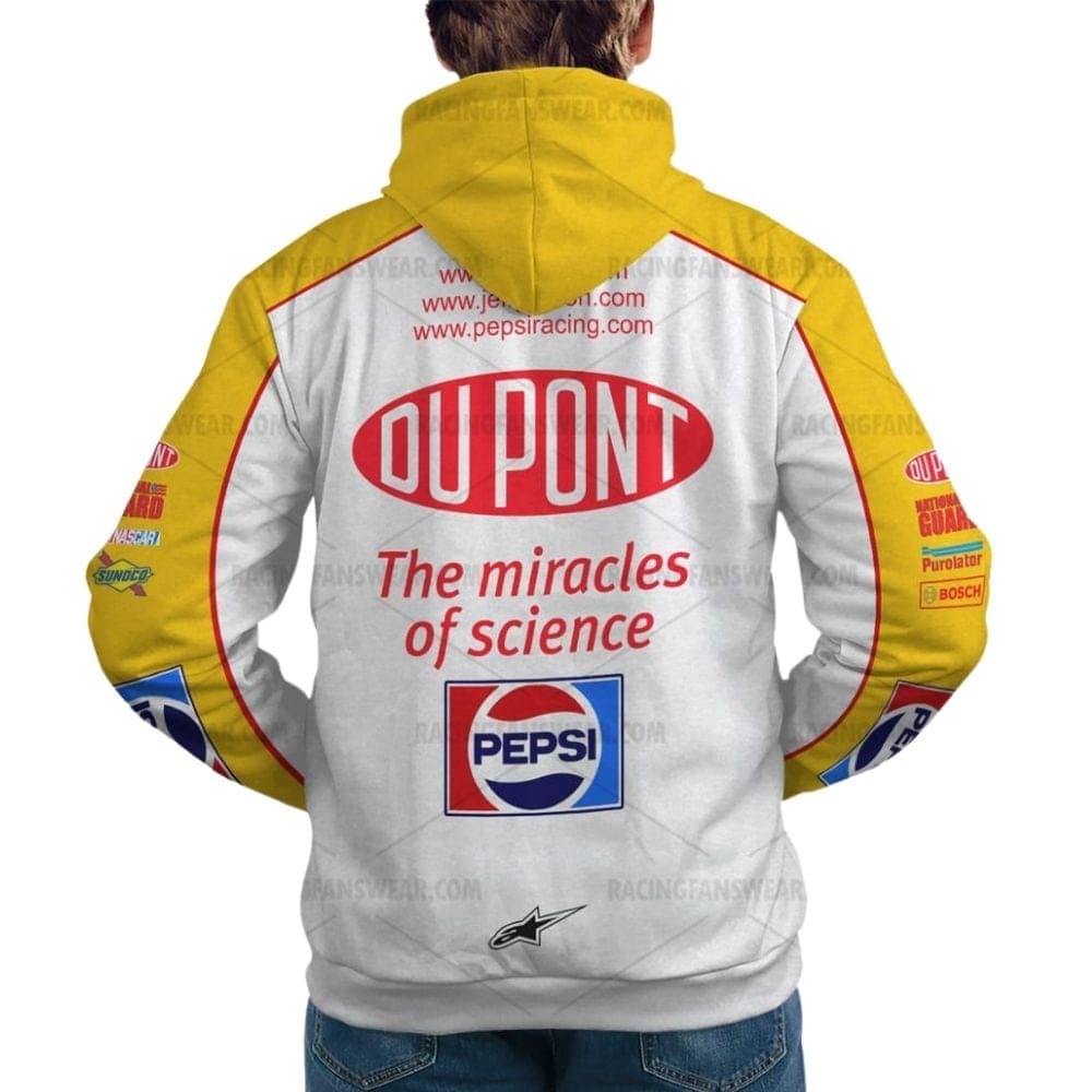 Jeff Gordon Nascar Racing Pepsi And Dupont Uniform All Over Print Hoodie