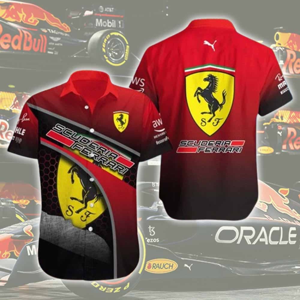 Scuderia Ferrari F1 Team Hawaiian Shirt
