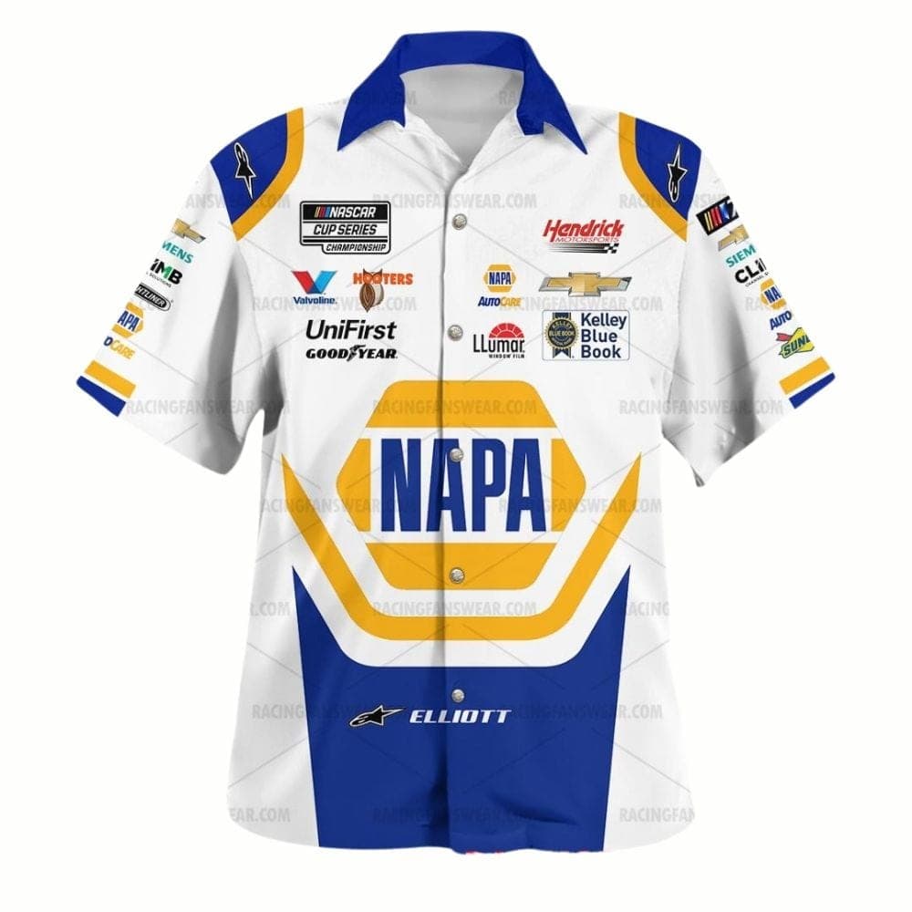 Chase Elliott Nascar 2023 NAPA Auto Parts Racing Uniform Hawaiian Shirt