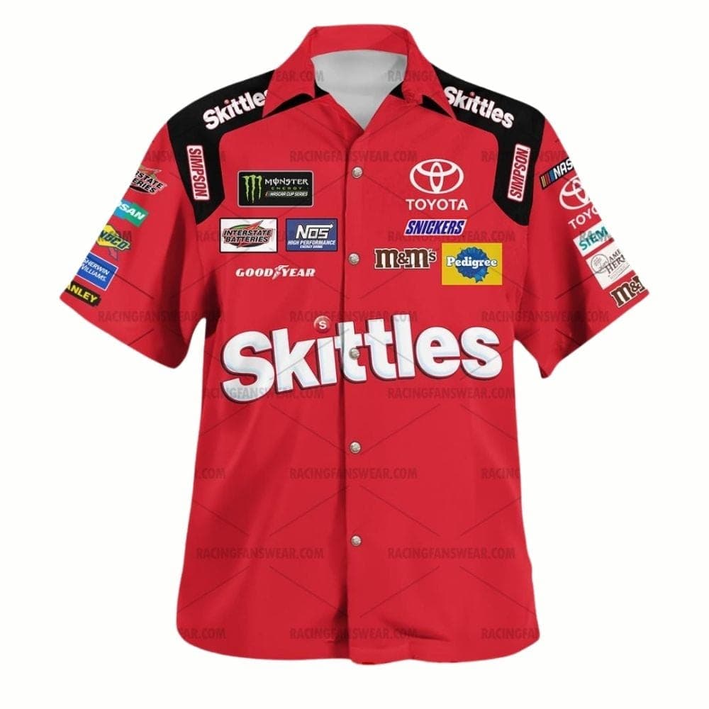 Kyle Busch Nascar Racing 2017 Toyota Skittles Uniform Hawaiian Shirt