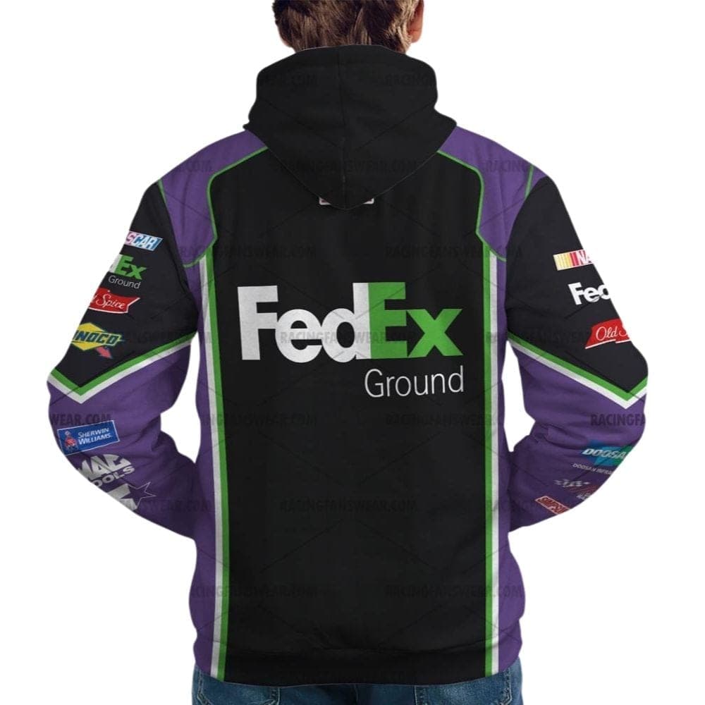 Denny Hamlin Nascar Racing 2007 Fedex Ground Uniform All Over Print Hoodie