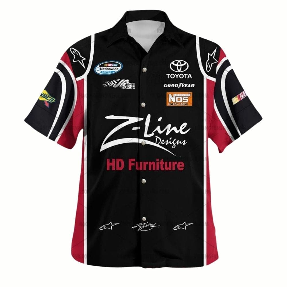 Kyle Busch Nascar Racing 2009 Z-Line Designs HD Furniture Signature Uniform Hawaiian Shirt