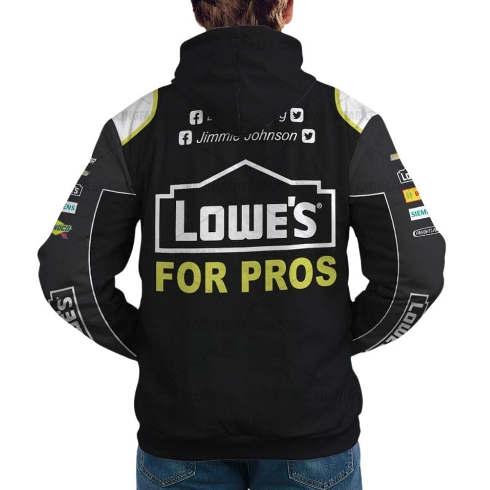 Jimmie Johnson Nascar 2018 Lowe's For Pros Racing Uniform All Over Print Hoodie