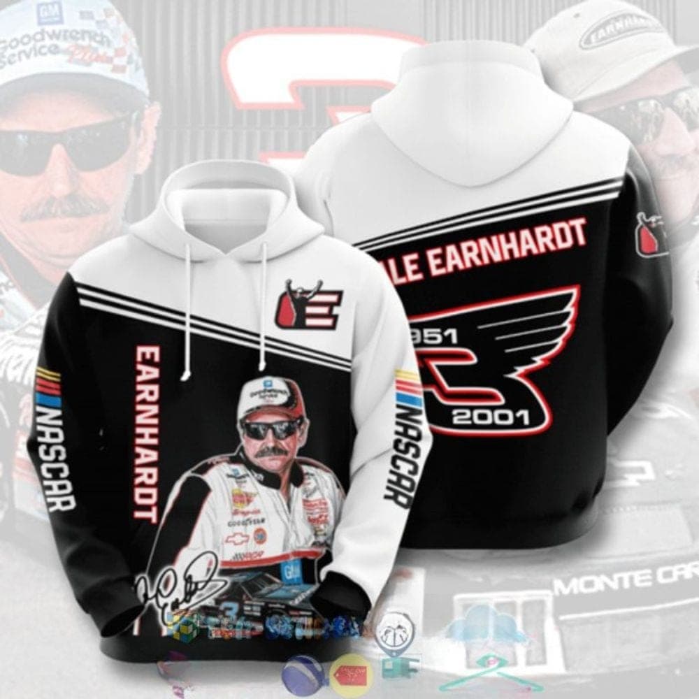Nascar Dale Earnhardt Signature All-over Print Hoodie