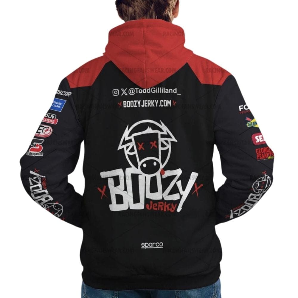 Todd Gilliland Nascar Racing 2024 Boozy Jerky Uniform All Over Print Hoodie