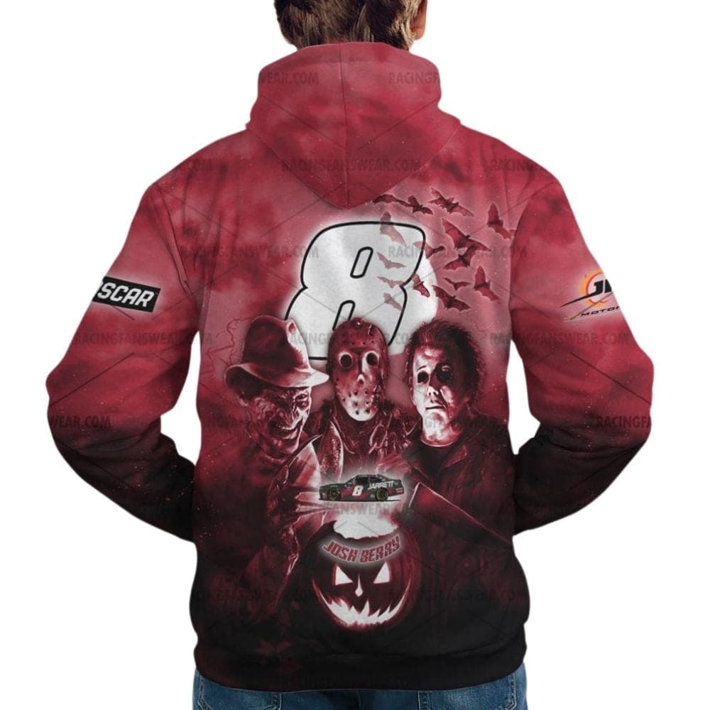 Josh Berry 8 With Michael Myers Friends Horror Nascar Racing Jarrett Halloween All Over Print Hoodie