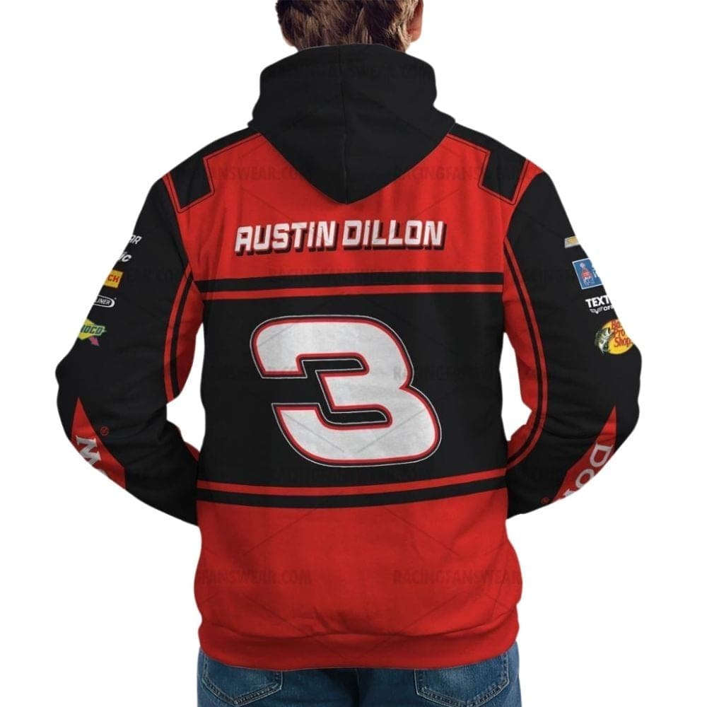Austin Dillon Nascar Racing 2018 Dow Uniform All Over Print Hoodie