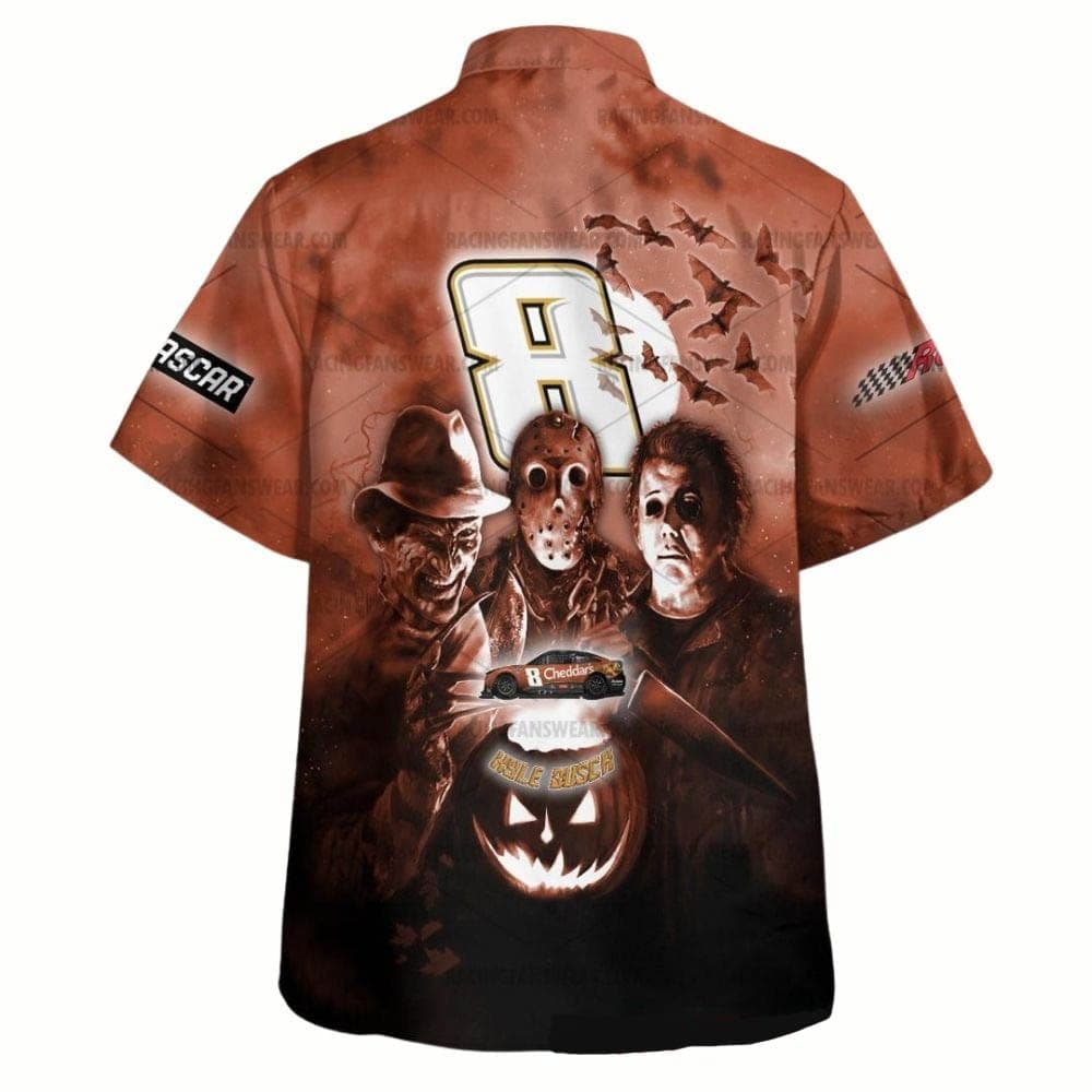 Kyle Busch 8 Nascar Racing Halloween Horror Hawaiian Shirt