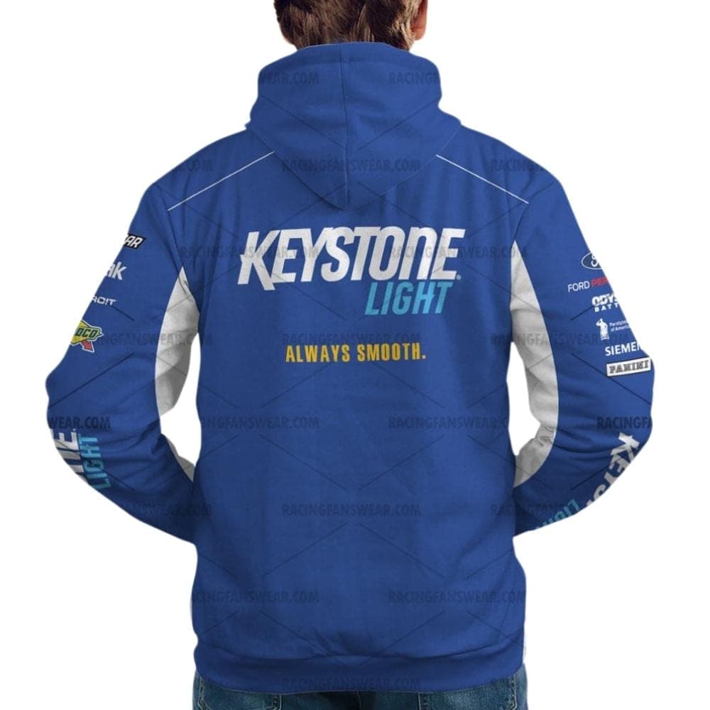 Austin Cindric Nascar Racing 2023 Team Penske Keystone Light Uniform All Over Print Hoodie