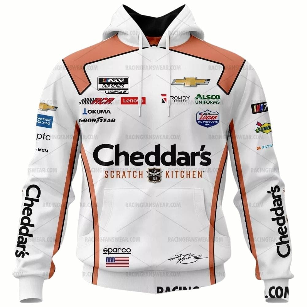 Kyle Busch Nascar 2023 CheddarÃ¢â‚¬â„¢s Scratch Kitchen Uniform All-over Print Hoodie