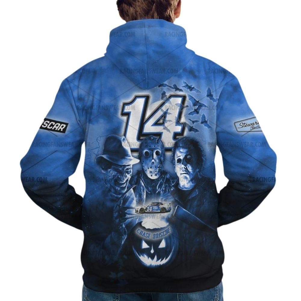 Chase Briscoe 14 Nascar Racing Halloween With Friends Horror Character Halloween All Over Print Hoodie
