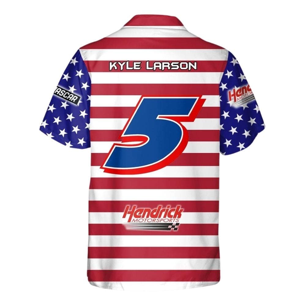 Independence Day Kyle Larson Nascar Racing Hawaiian Shirt