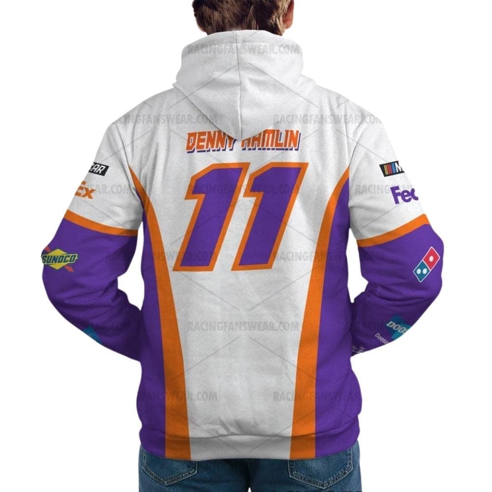 Denny Hamlin Nascar Racing 2022 Fedex Signature Uniform All Over Print Hoodie