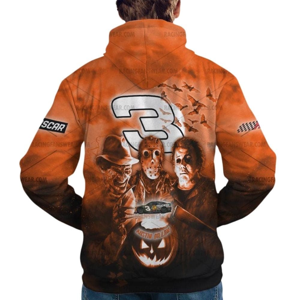Austin Dillon Nascar Racing With Friends Horror Halloween All Over Print Hoodie