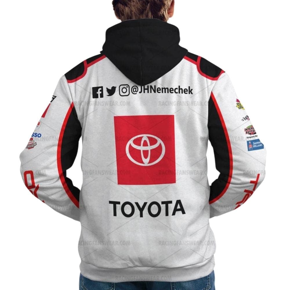 John Hunter Nemechek Nascar Racing 2023 Joe Gibbs Racing Toyota Uniform All Over Print Hoodie