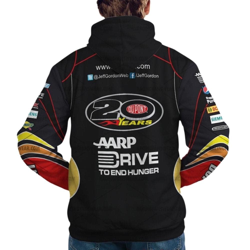 Jeff Gordon Nascar Racing Hendrick Motorsports DuPont Uniform All Over Print Hoodie