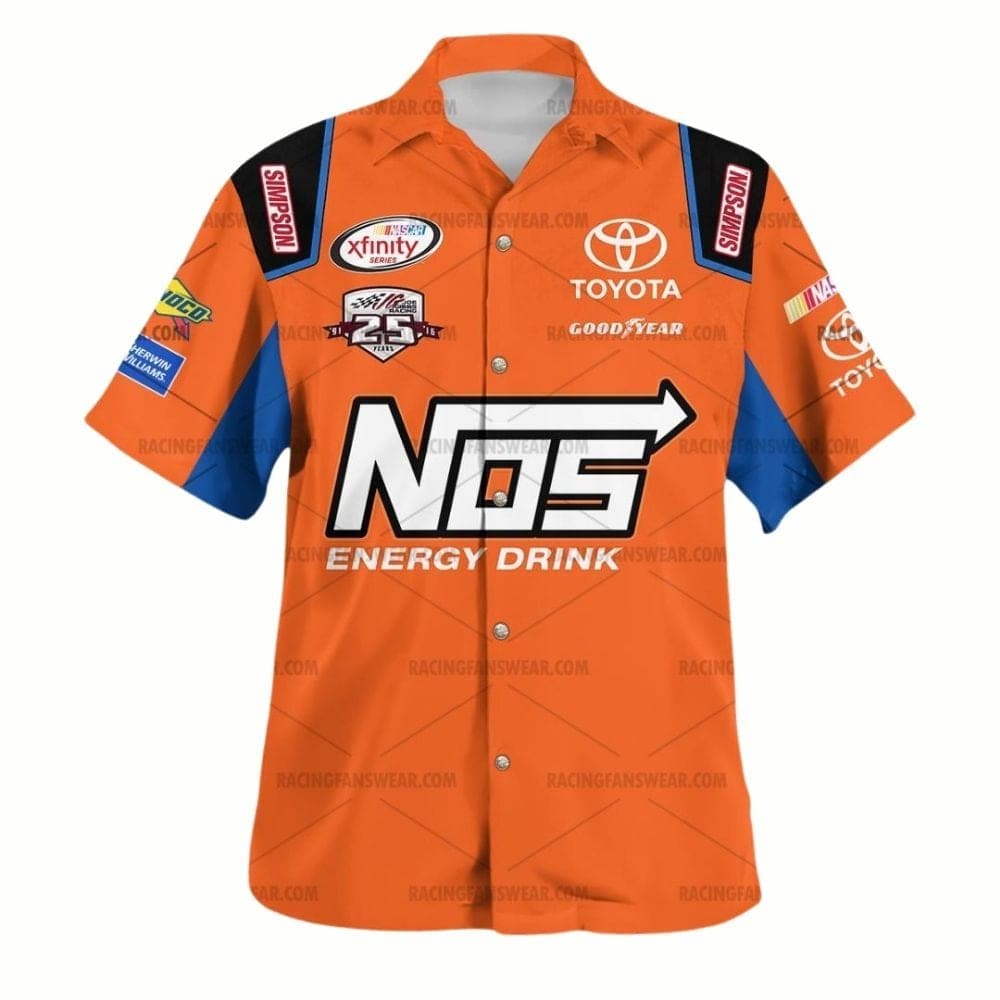 Kyle Busch Nascar Racing 2009 Nos Energy Drink Uniform Hawaiian Shirt