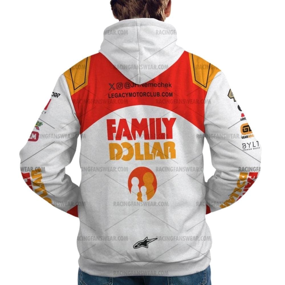 John Hunter Nemechek Nascar Racing 2024 Legacy Motor Club Family Dollar Uniform All Over Print Hoodie
