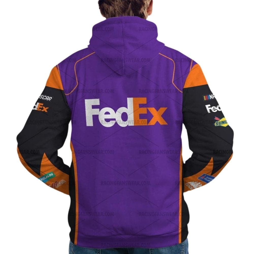 Denny Hamlin Nascar Racing Fedex Uniform All Over Print Hoodie