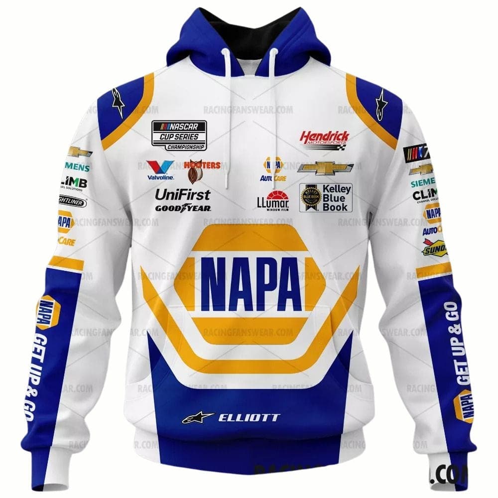 Chase Elliott Nascar 2023 NAPA Auto Parts Racing Uniform All-over Print Hoodie