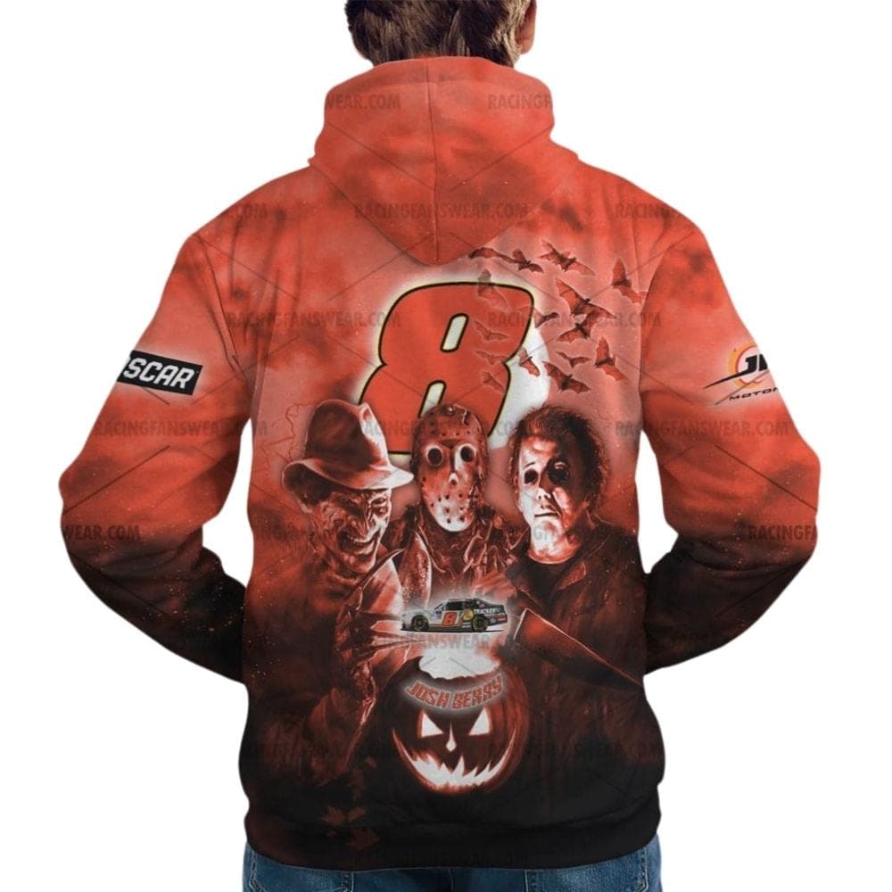 Josh Berry 8 With Michael Myers Friends Horror Nascar Racing Halloween All Over Print Hoodie
