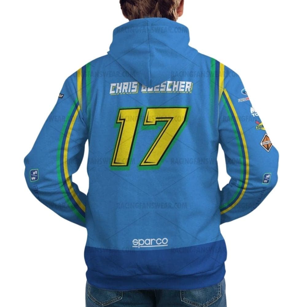 Chris Buescher Ford Castrol And Fastenal Nascar Racing 2022 Uniform All Over Print Hoodie