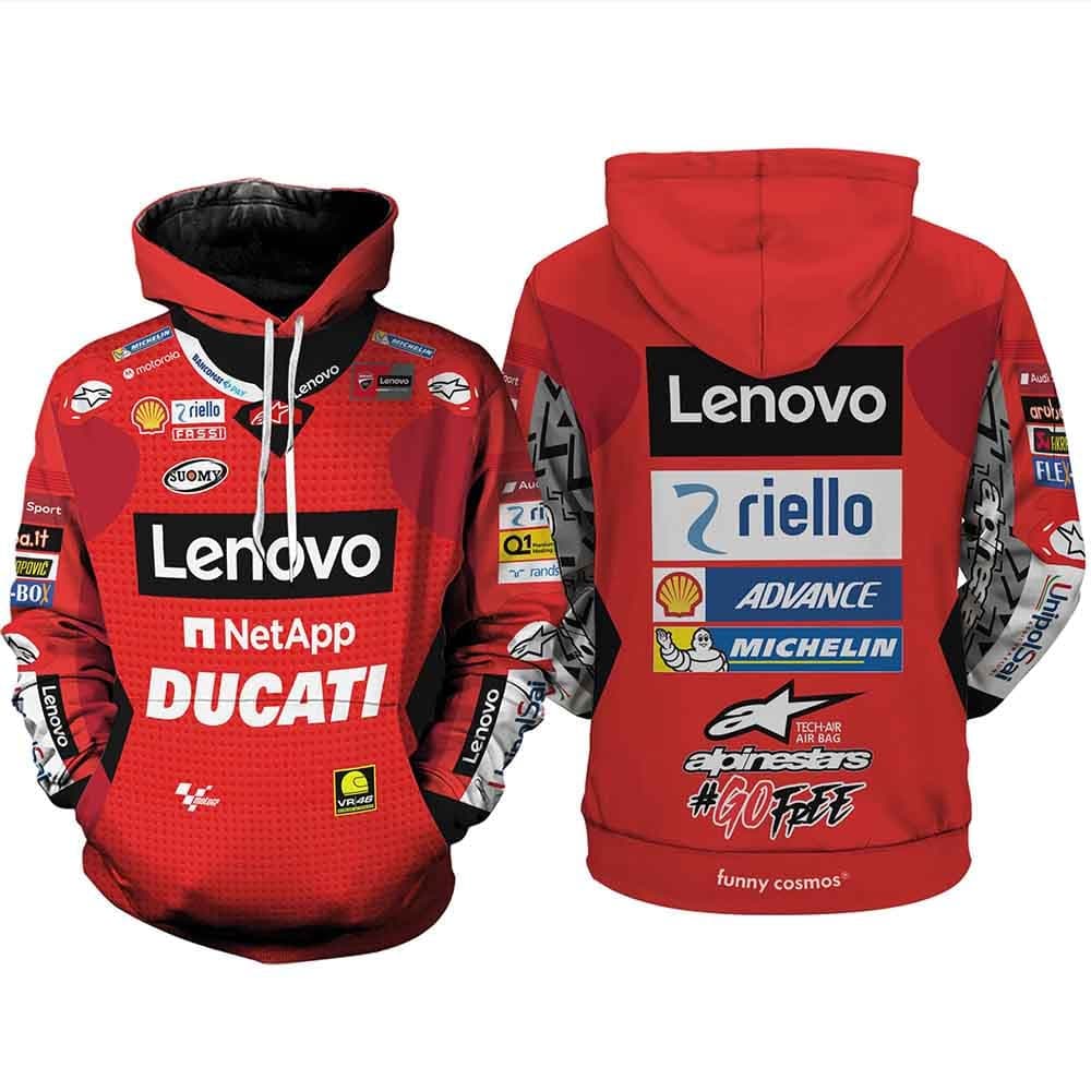 Francesco Bagnaia MotoGP Racing All-over Print Hoodie