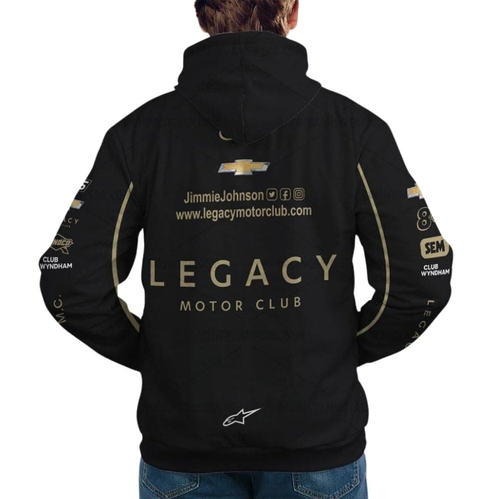 Jimmie Johnson Nascar Legacy Motor Club 2023 Racing Uniform All Over Print Hoodie
