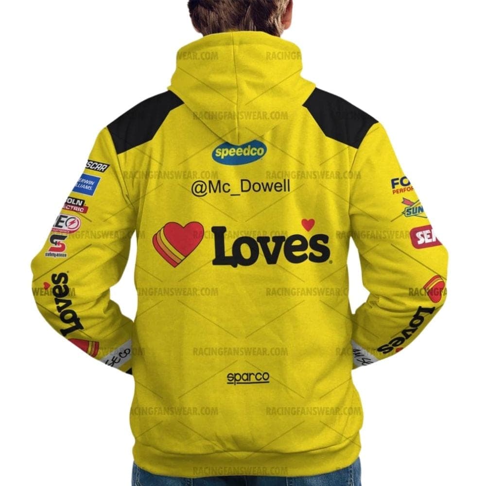 Michael McDowell Nascar Racing Loves 2024 Uniform All Over Print Hoodie