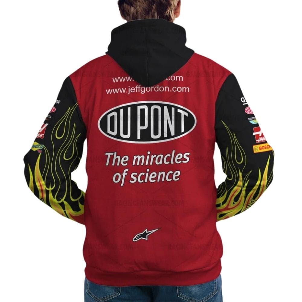Jeff Gordon Nascar Racing Nicorette And Dupont Uniform All Over Print Hoodie