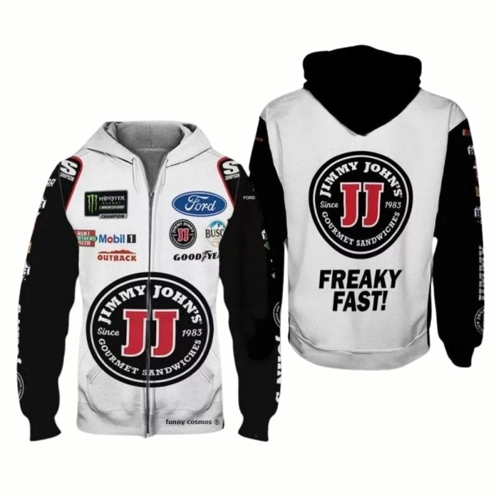 Kevin Harvick Jimmy John's Freaky Fast Racing All-over Print Hoodie