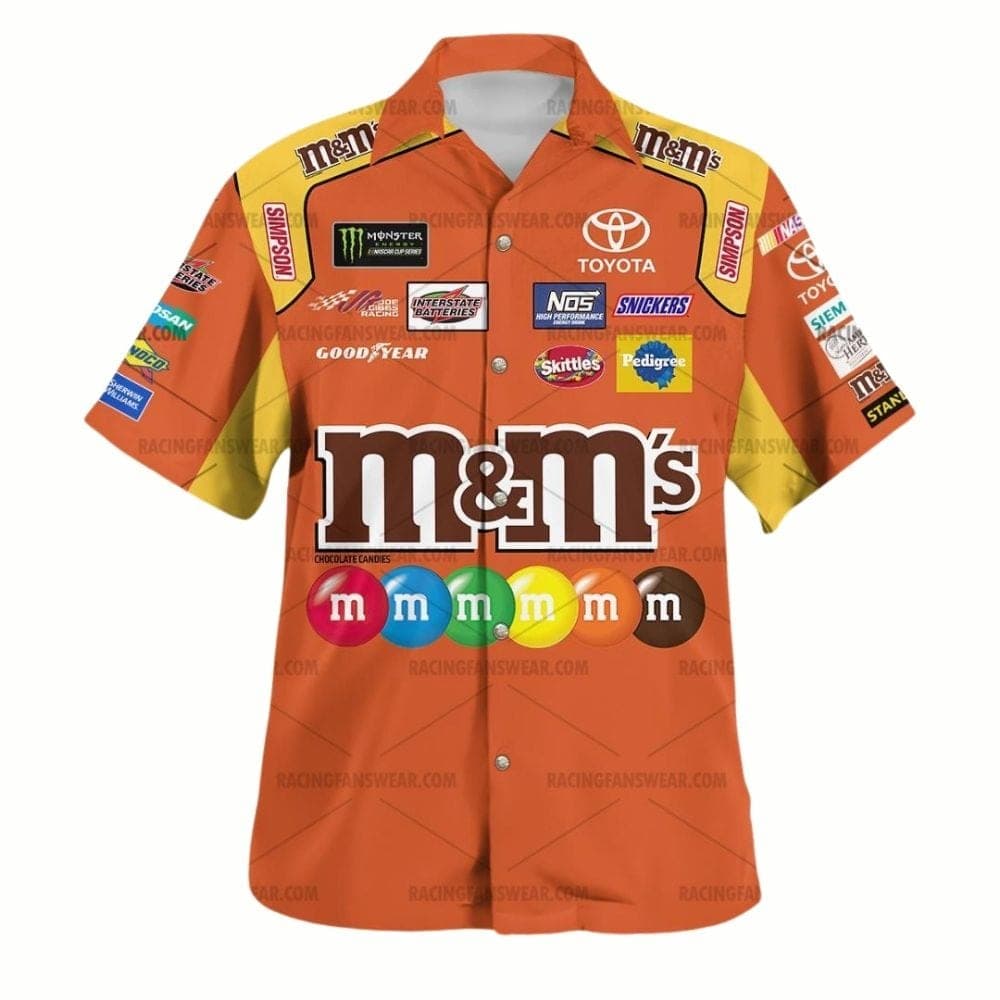 Kyle Busch Nascar Racing Toyota Leslie M&M's Uniform Hawaiian Shirt