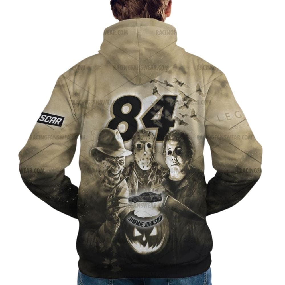 Jimmie Johnson 84 Nascar Racing With Friends Horror Halloween All Over Print Hoodie