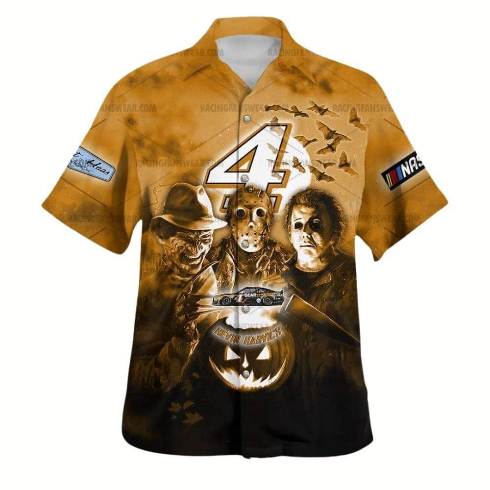 Kevin Harvick 4 Nascar Racing Halloween Hawaiian Shirt
