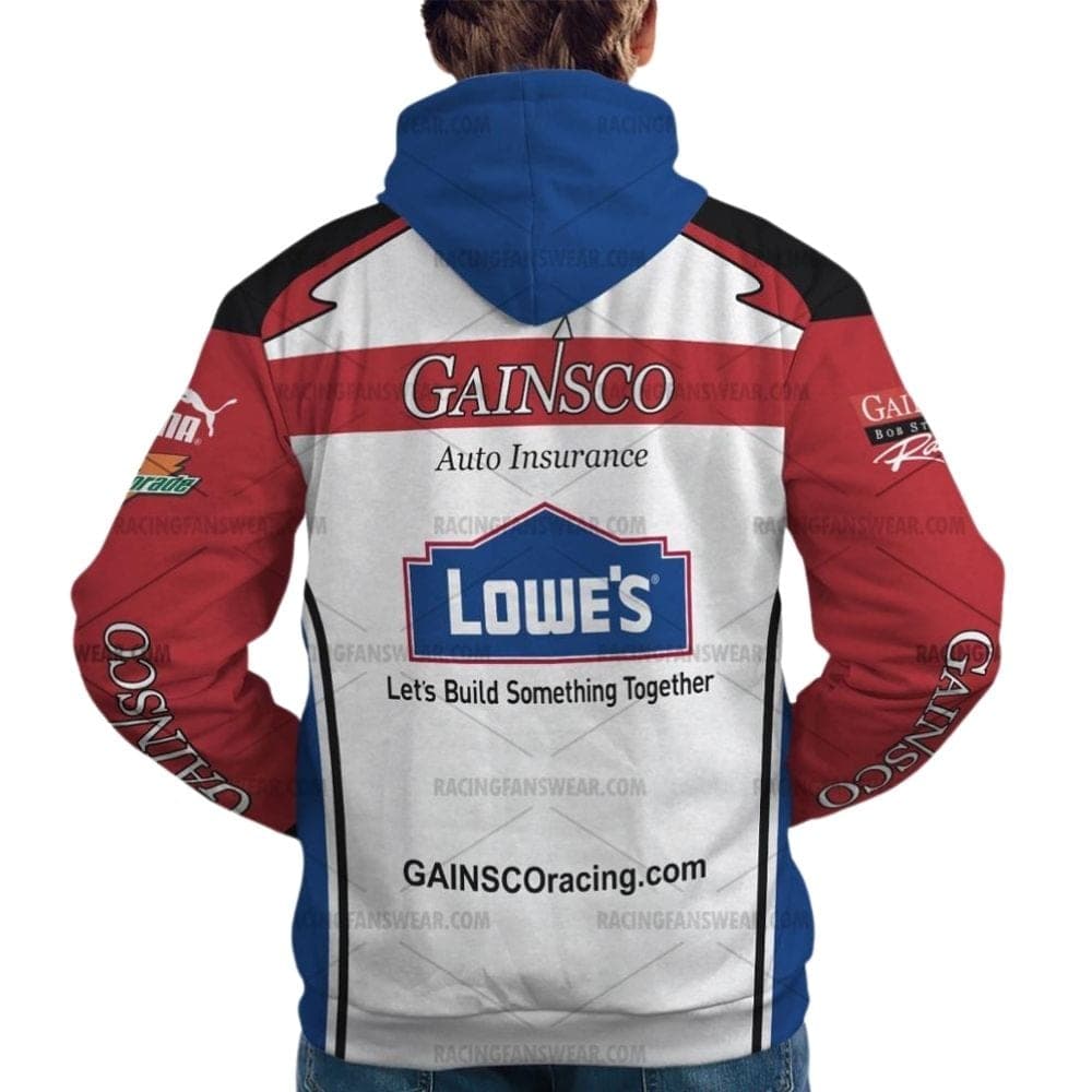 Jimmie Johnson Nascar Racing Lowe's Gainsco Auto Insurance Uniform All Over Print Hoodie