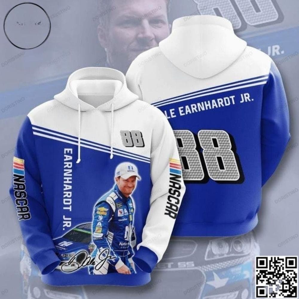 Dale Earnhardt Jr Signature All-over Print Hoodie