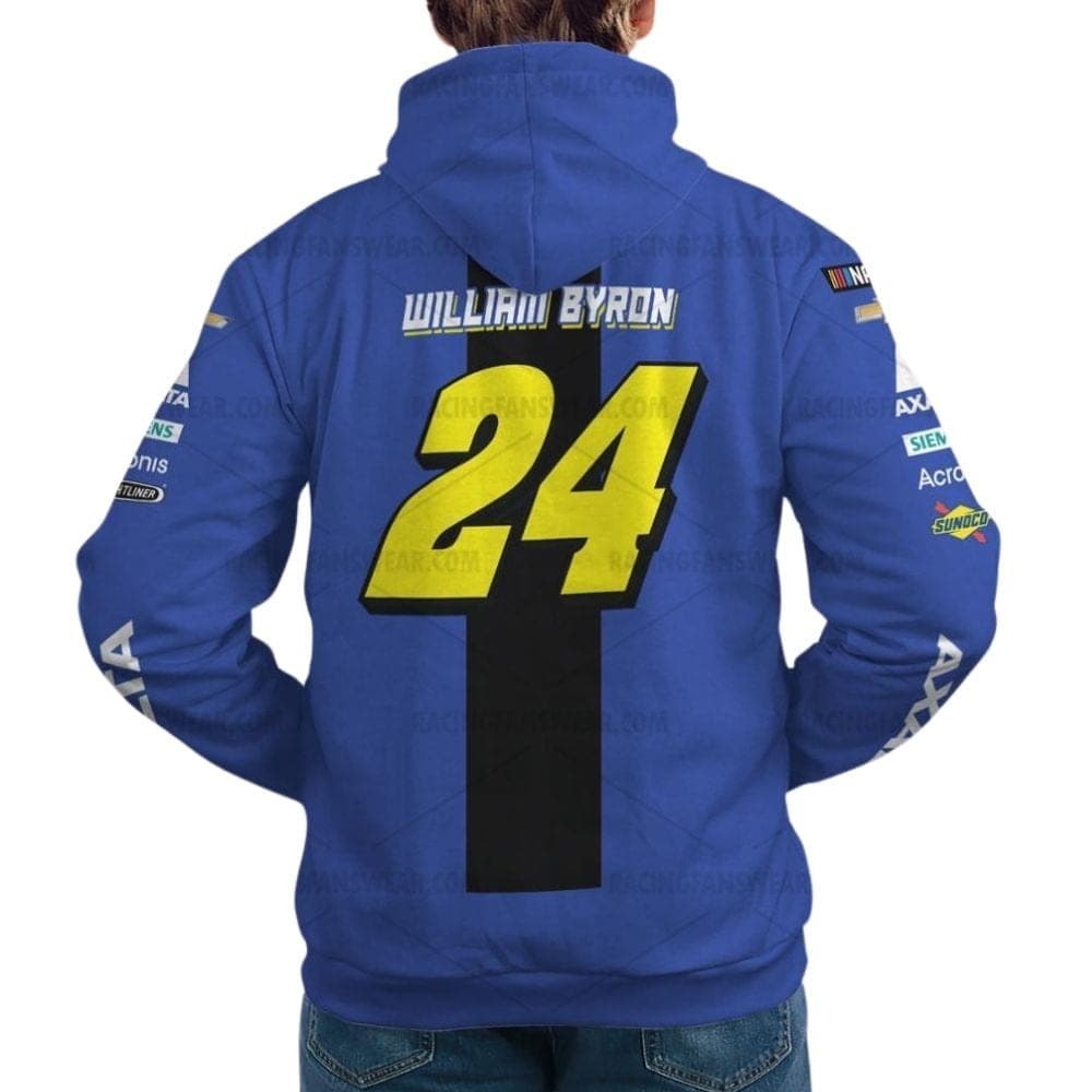 William Byron 24 Hendrick MotorSport Axalta Nascar Racing 2022 Uniform All Over Print Hoodie