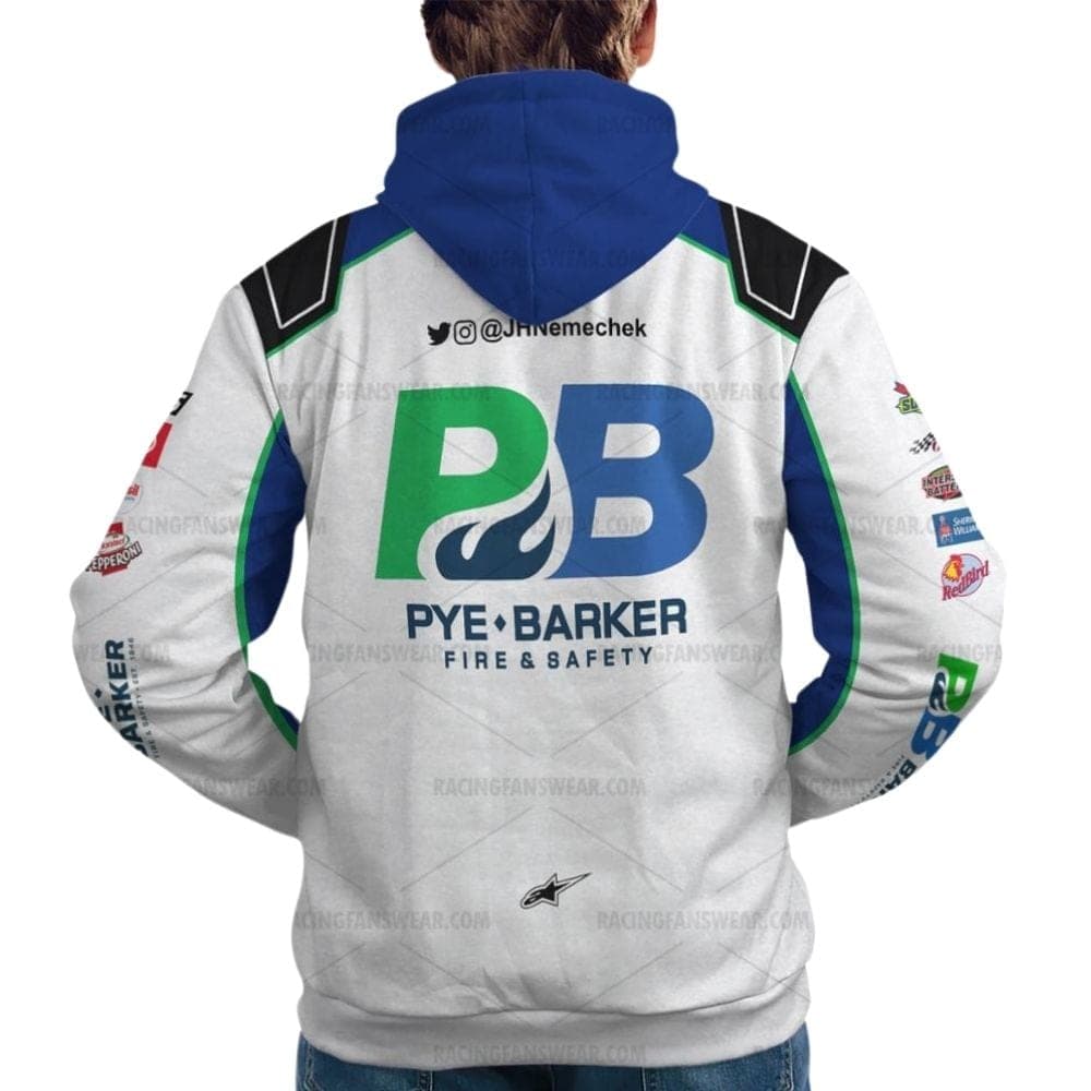 John Hunter Nemechek Nascar Racing Pye Barker Fire Safety 2023 Uniform All Over Print Hoodie