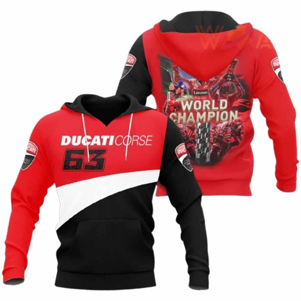 Francesco Bagnaia x Ducati Lenovo Team All-over Print Hoodie