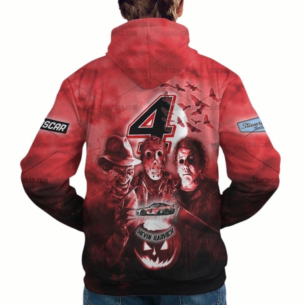 Kevin Harvick and Horror Nascar Rheem Racing Halloween All-over Print Hoodie