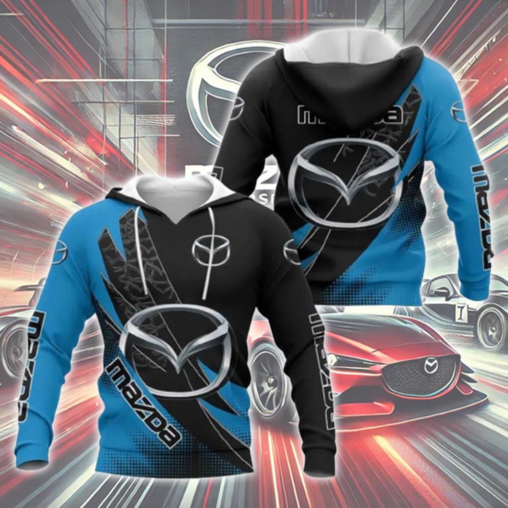 Mazda Logo Funny All-over Print Hoodie