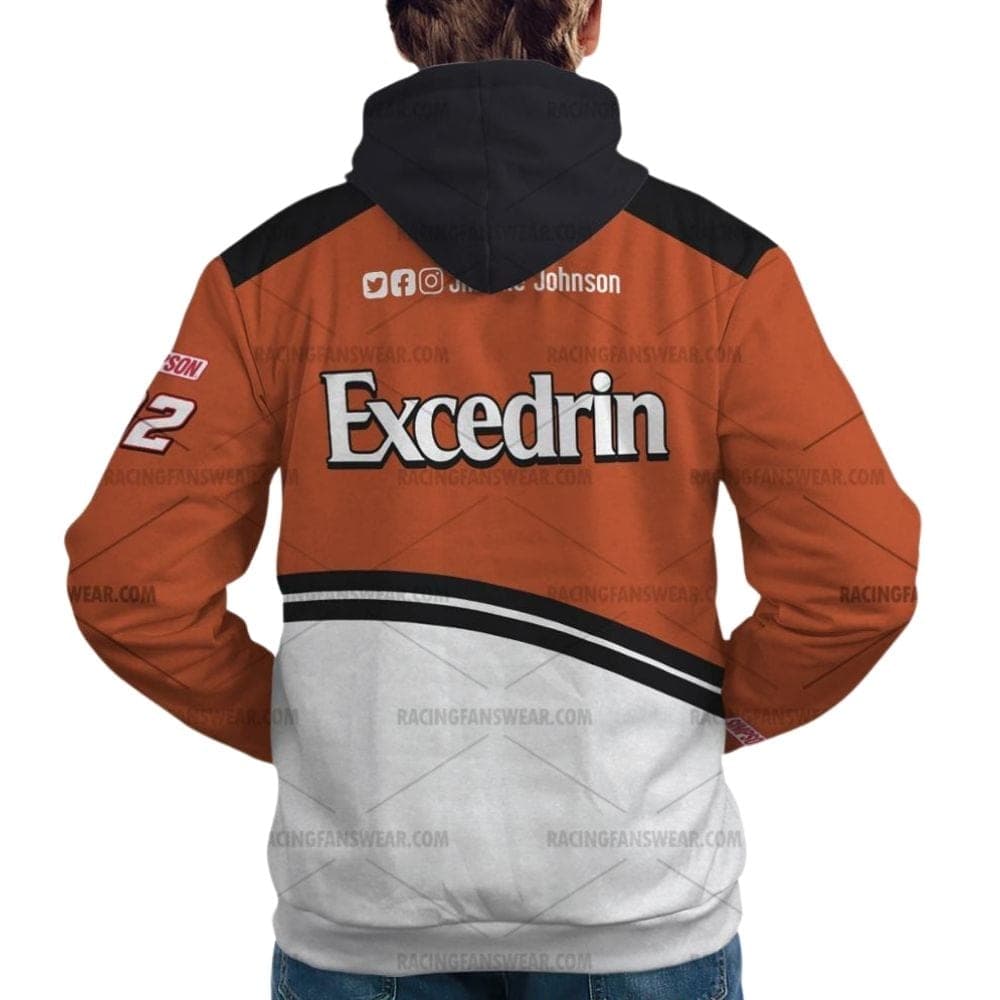 Jimmie Johnson Nascar Racing Excedrin 2001 Uniform All Over Print Hoodie