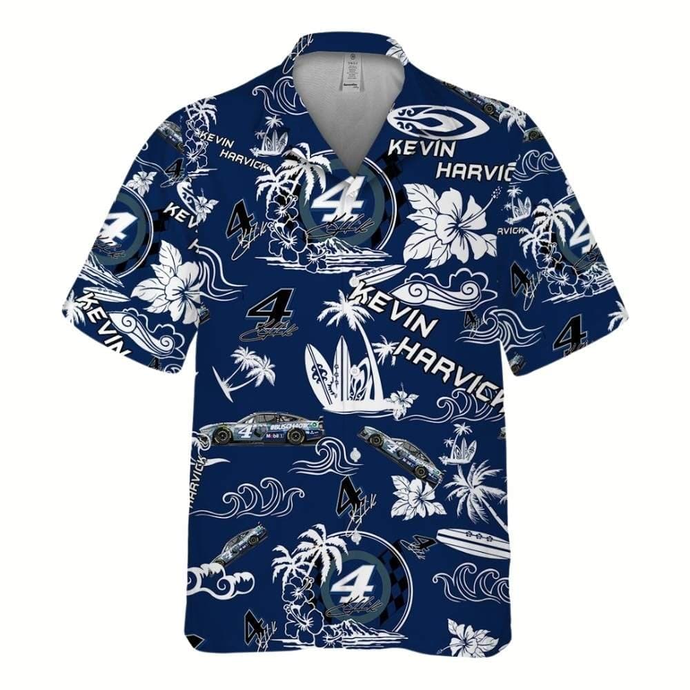 Kevin Harvick Nascar 2023 Busch Light Racing Floral Tropical Hawaiian Shirt